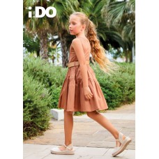 BEIGE DRESS WITH BELT IDO